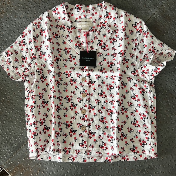 NWT Anthropologie LINEN Cropped Top XS - Picture 6 of 7